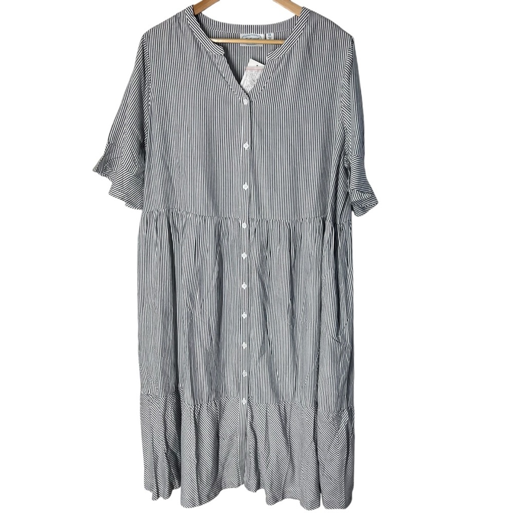 National Dress Womens 1X Striped Dress